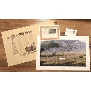 28"x18" Ltd Ed SIGNED Landscape Print EZEKIEL 34:15 by LARRY DYKE w/ COA Plate